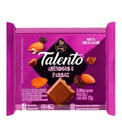 Choc Talento Amendoas E Passas 25g