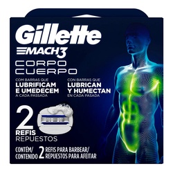 Carga Gillette Mach3 Corpo Refil C/2