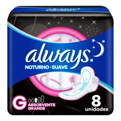 Abs Always Noite Suave C/abas 8un