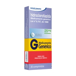Hidroclorotiazida 25mg 30cp - Gen Med