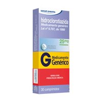Hidroclorotiazida 25mg 30cp - Gen Med