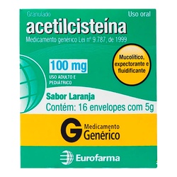 Acetilcisteina 100mg 16 Env - Euro