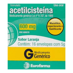 Acetilcisteina 600mg 16 Env - Euro