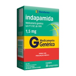 Indapamida 1,5mg 30cp - Gen Eurof