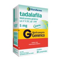 Tadalafila 5mg 30cp Gen - Eurofarma