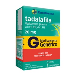 Tadalafila 20mg 4cp Eurofarma