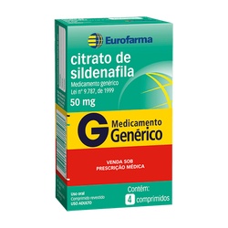 Sildenafila 50mg 4cp - Gen Euro
