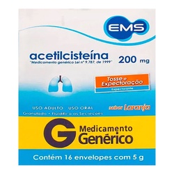 Acetilcisteina 200mg 16 Env - Ems
