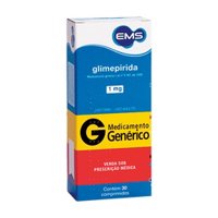 Glimepirida 1mg 30cp Ems