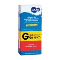 Dexclorfeniramina + Betametaso 20 Cp Ems