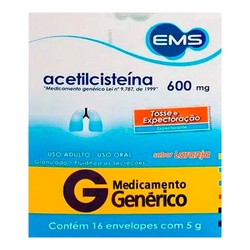 Acetilcisteina 600mg 16 Env - Ems