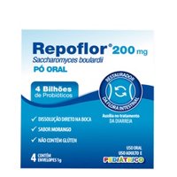 Repoflor 200mg 4env Morango Pediatrico