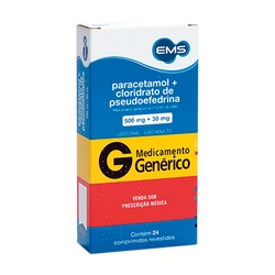 Paracetamol + Pseudoefedrina 24 Cps