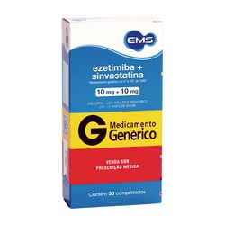 Ezetimiba + Sinv 10/10mg 30cpr - Ems