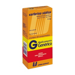 Varfarina 5mg 30cp Uniao Quim