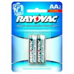 Pilha Rayovac Alcalina Aa2 C/2 (azul)