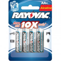 Pilha Rayovac Alcalina Aa4 C/4 (azul)