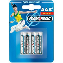 Pilha Rayovac Alcalina Aaa4 C/4 (azul)