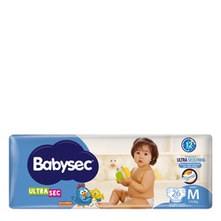 Fralda Babysec Ultra Sec M 26un