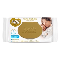 Mili Toalha Umedecida Love Care 100un