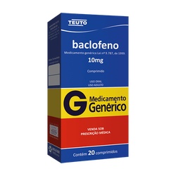 Baclofeno 10mg 20cp - Gen Teuto
