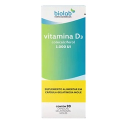 Vitamina D3 1.000ui 30 Caps - Biolab