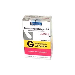 Tartarato Metoprolol 100mg 30cp
