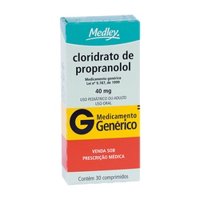 Propranolol 40mg 30cp - Gen Medley