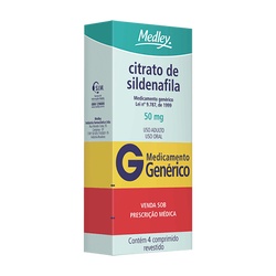 Sildenafila 50mg 4cp - Gen Medley