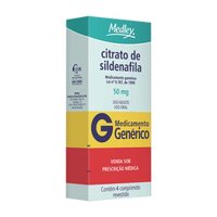 Sildenafila 50mg 4cp - Gen Medley