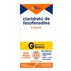 Fexofenadina 6mg/ml Fr 60ml - Nova Quimi