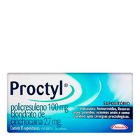 Proctyl Supositorio 15un
