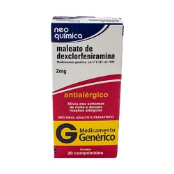 Dexclorfeniramina 2mg C/20 C