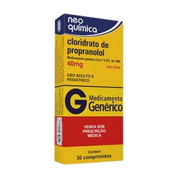 Propranolol 40mg 30cpr - Neo Quimica