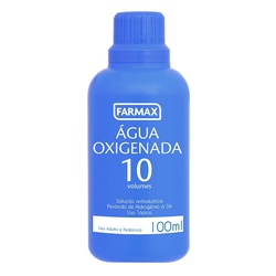 Agua Oxig 10v Farmax 100ml  (azul)