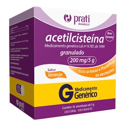 Acetilcisteina 200mg 16 Env - Prati