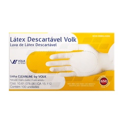 Luva Vinil Descartavel M Volk 100