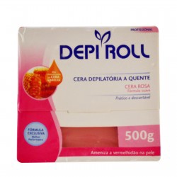 Cera Depil Depiroll Quente Rosa 500g