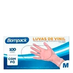 Luva Vinil Bompack C/po Tam M
