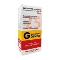 Metoprolol 25mg 30cpr - Neo Quimica