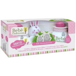 Kit Bebe Nat Sh/cond/sab Coelhinho Rosa